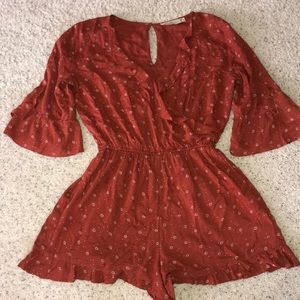 Orange Abercrombie & Fitch Romper